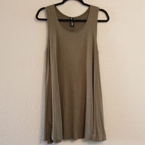 Olive green sleeveless dress